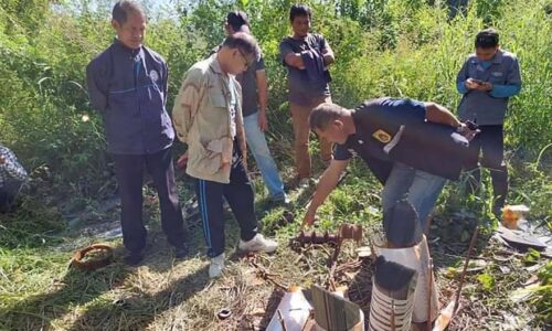 มุกดาหาร โจรมาขโมยหม้อแปลงไฟฟ้าแรงสูงโชคดีชาวบ้านผ่านมาเจอ