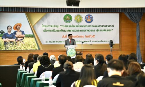 “เฉลิมชัย”ประกาศนโยบายพัฒนาสหกรณ์ปี2566 ชูยุทธศาสตร์ตลาดนำการผลิตและเทคโนโลยีเกษตร