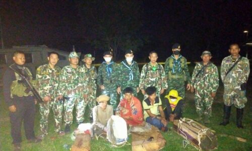 ศรีสะเกษ เขตรักษาพันธุ์สัตว์ป่าห้วยศาลาจับ 4 เขมรลอบทำไม้ชิงชันป่าพลาญลวดสลิง