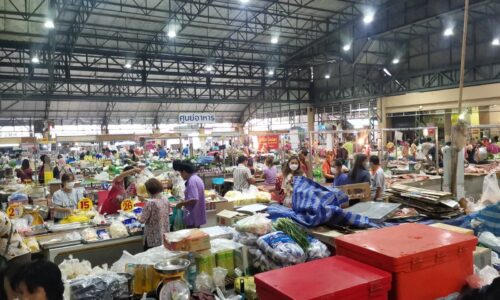 พังงา/บรรยากาศจับจ่ายซื้อเครื่องไหว้ช่วงเทศกาลตรุษจีนใน ตลาดสดกราภูงา​ เทศบาลเมืองพังงา​ คึกคัก