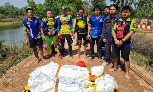 ศรีสะเกษ ตชด.ซิ่งปิคอัพจะไปตกปลาพลาดตกลงไปในลำห้วยสำราญดับสยองคารถ 2 ศพ