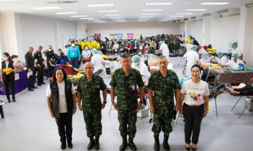 กำลังพลจิตอาสาทำความดี ร่วมกิจกรรมบริจาคโลหิต