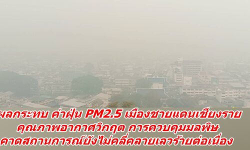 ผลกระทบ ค่าฝุ่น PM2.5 เมืองชายแดนเชียงราย คุณภาพอากาศวิกฤต