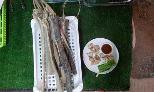 พะเยา หนังควายจี่ แซบอร่อยคลายหนาวได้