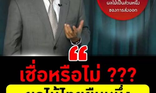 ทุเรียนไทยยืนเบอร์1ในตลาดจีนและตลาดโลก