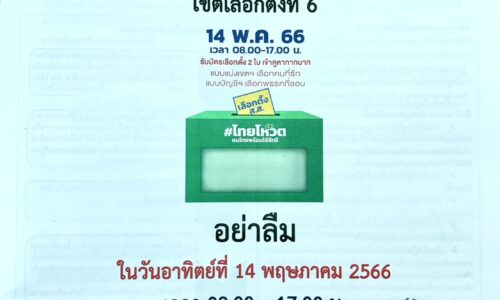 ข้อมูลการเลือกตั้ง ส.ส. เขตเลือกตั้งที่ 6 จังหวัดเชียงราย