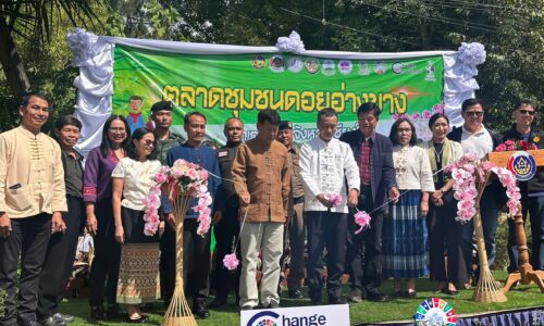 อำเภอฝาง จังหวัดเชียงใหม่ ดอยอ่างขางจัดถนนคนเดิน