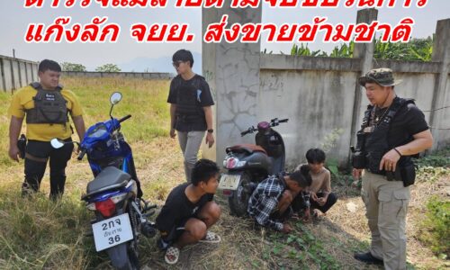 ตำรวจแม่สายตามจับขบวนการ แก๊งลัก จยย. ส่งขายข้ามชาติ