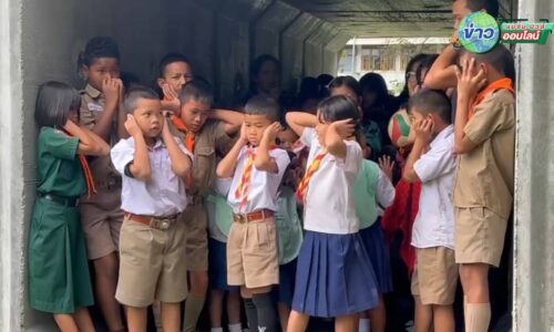 “ศรีสะเกษ” นักเรียนชายแดนร้องขอ “กัน จอมพลัง” ช่วยกลับมาสร้างบังเกอร์ให้แล้วเสร็จ เพื่อความอุ่นใจของเด็กๆ