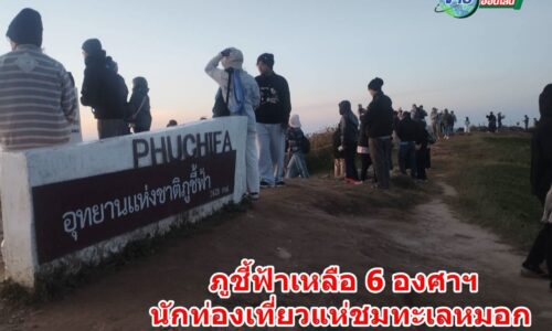ภูชี้ฟ้าเหลือ 6 องศาฯ นักท่องเที่ยวแห่ชมทะเลหมอก