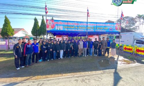 ทต.แม่คำ ผนึกกำลังฝ่ายปกครอง-อปพร. ตั้งด่านตรวจเข้ม ลดอุบัติเหตุช่วง 7 วันอันตราย